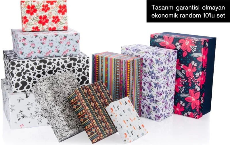 GIPTA KUTU SETİ 10 LU DİKDÖRTGEN RANDOM ECO BX2278