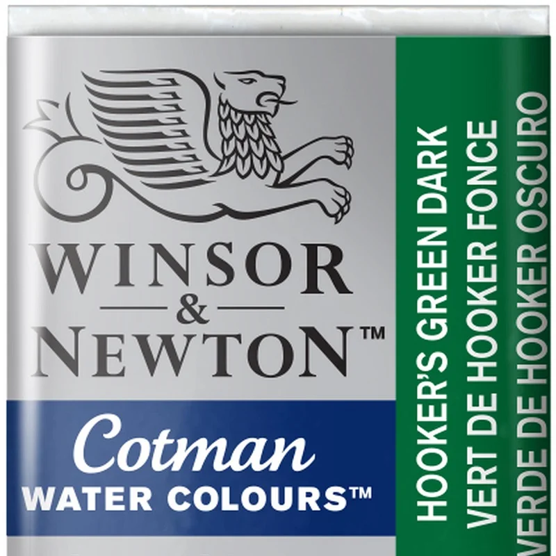 W&amp;N SULU BOYA COTMAN YARIM TABLET HOOKER’S GREEN DARK 312 WN-0301312