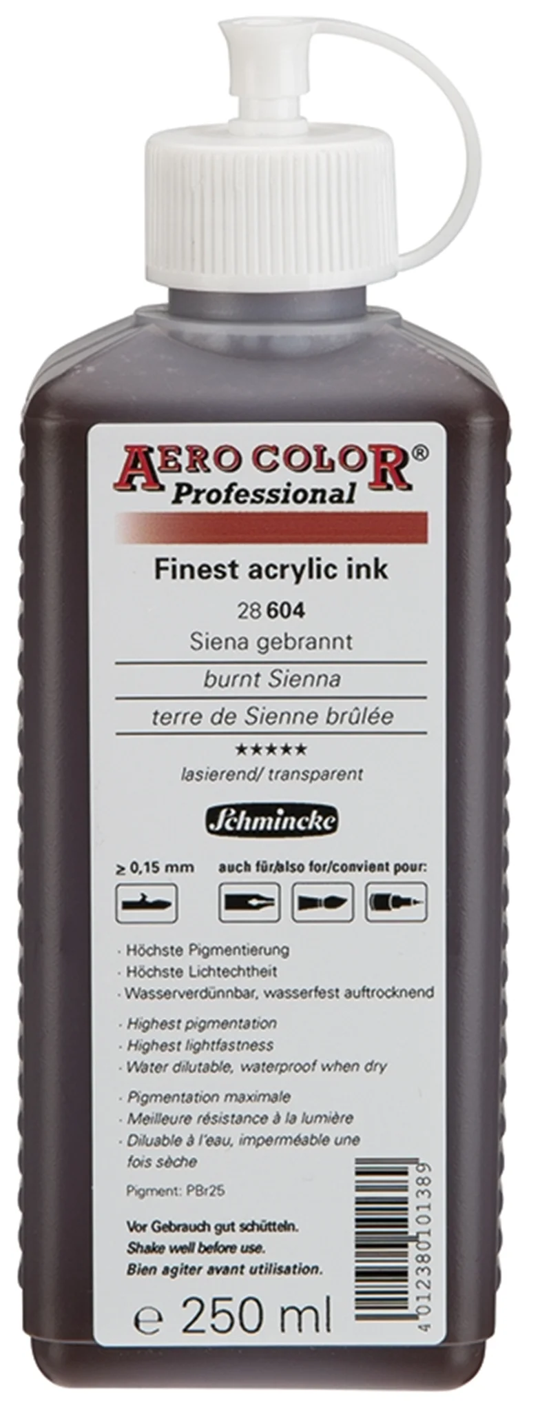 SCHMİNCKE AERO COLOR AKRİLİK MÜREKKEP 250 ML 604 BURNT SİENNA 28604027