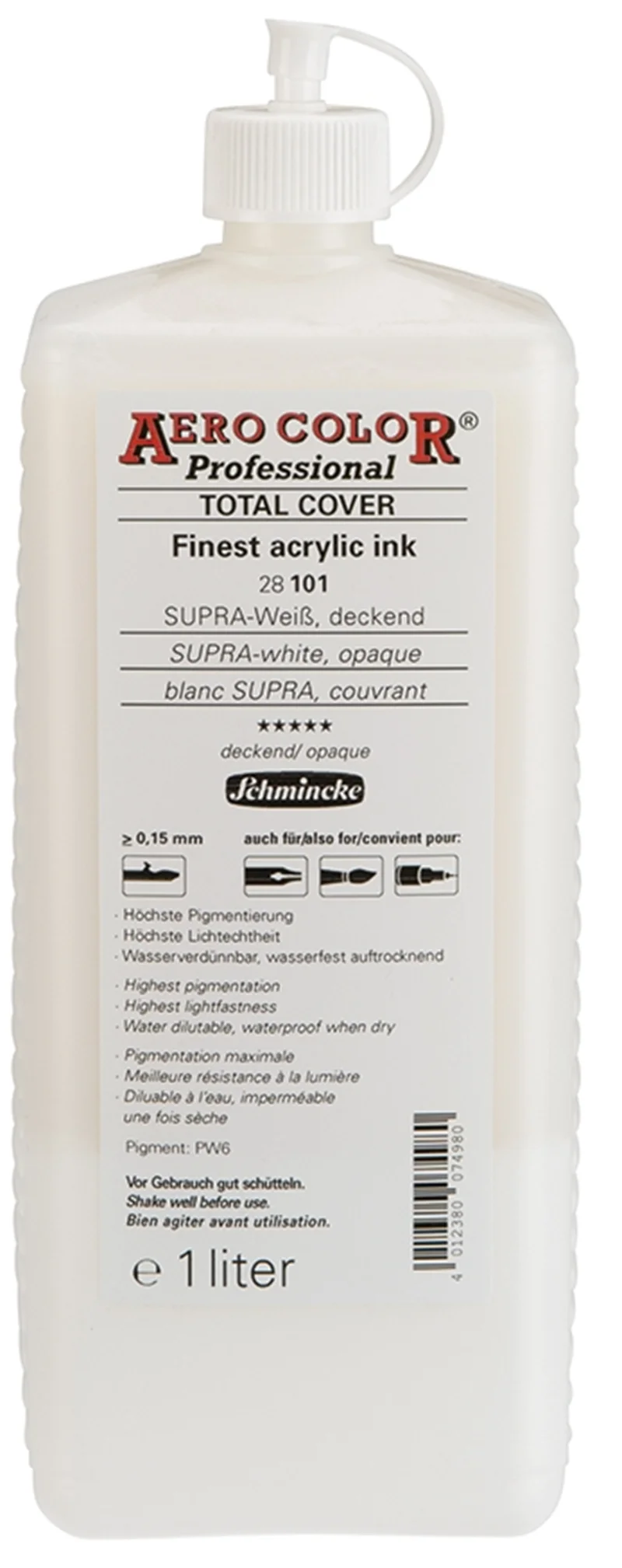 SCHMİNCKE AERO COLOR AKRİLİK MÜREKKEP 1000 ML 101 SUPRA WHİTE OPAQUE 28101029