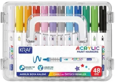 KRAF AKRİLİK MARKER 666 48'Lİ