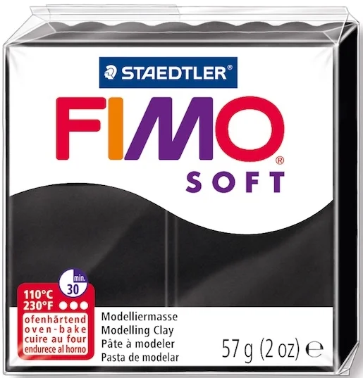 FIMO SOFT MODELLEME KİLİ 57 GR SİYAH 8020-9 07