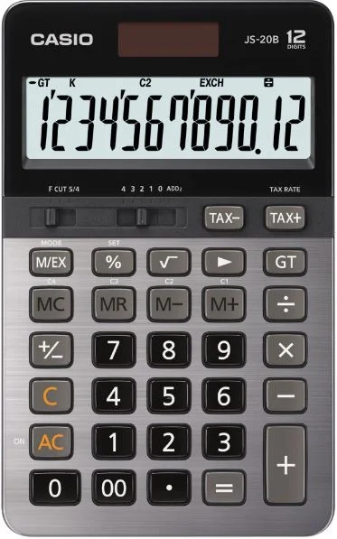 CASIO HESAP MAKİNESİ MASAÜSTÜ JS-20B-W-DP 12 HANE