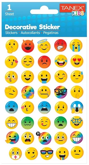 TANEX STICKER EMOJİ SERİSİ 6 ADET TNX-25035