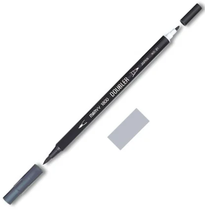 MARVY FIRÇA KALEM BRUSH PEN ÇİFT UÇLU 1800-012 GREY