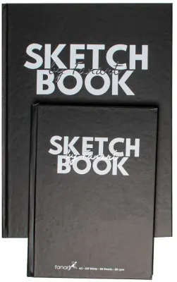 FANART ACADEMY ÇİZİM BLOĞU SKETCH BOOK SERT KAPAK A5 80 GR 96 YP SİYAH F-8692.A5