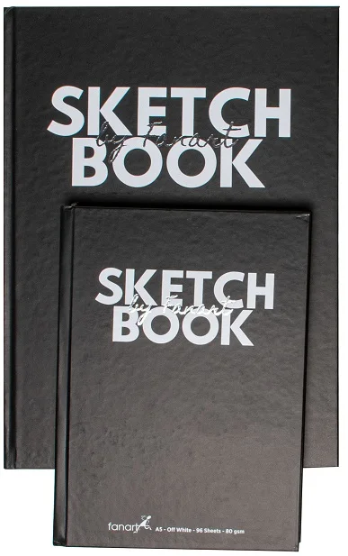 FANART ACADEMY ÇİZİM BLOĞU SKETCH BOOK SERT KAPAK A5 80 GR 96 YP SİYAH F-8692.A5