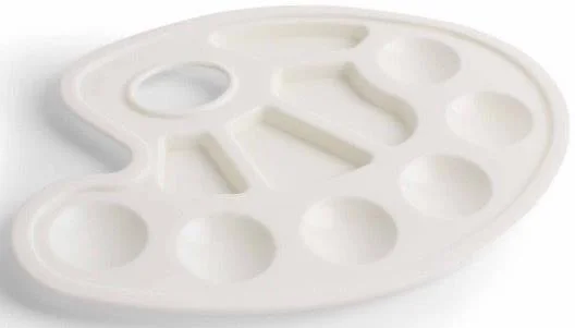 CEOART OVAL PLASTİK PALET BÖLMELİ FIRÇASIZ CEO-SN0019
