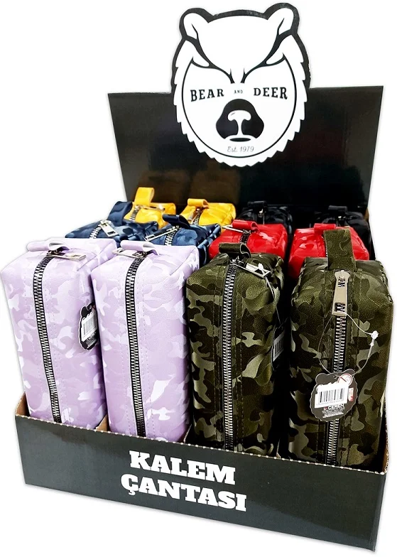 B&amp;D KALEM ÇANTASI BÜYÜK BOY SUNİ DERİ KAMUFLAJ BD-KCS048