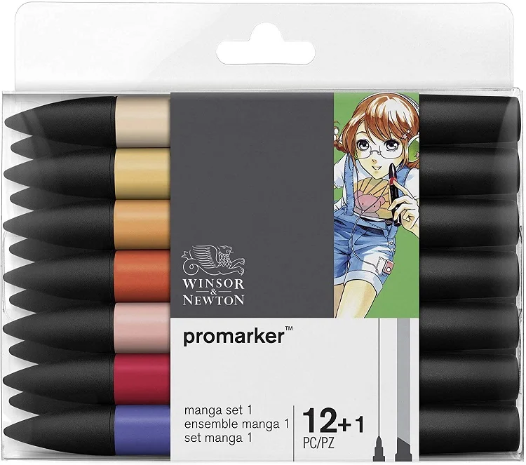 W&amp;N PROMARKER KALEM SET 12 RENK + KARIŞTIRICI MANGA EXPANSION PACK 1 WN-0290139