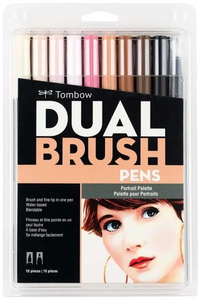 TOMBOW AB-T DUAL BRUSH PEN GRAFİK KALEMİ  SETİ 10 RENK RETRO (217) T-AB-T-10CRE