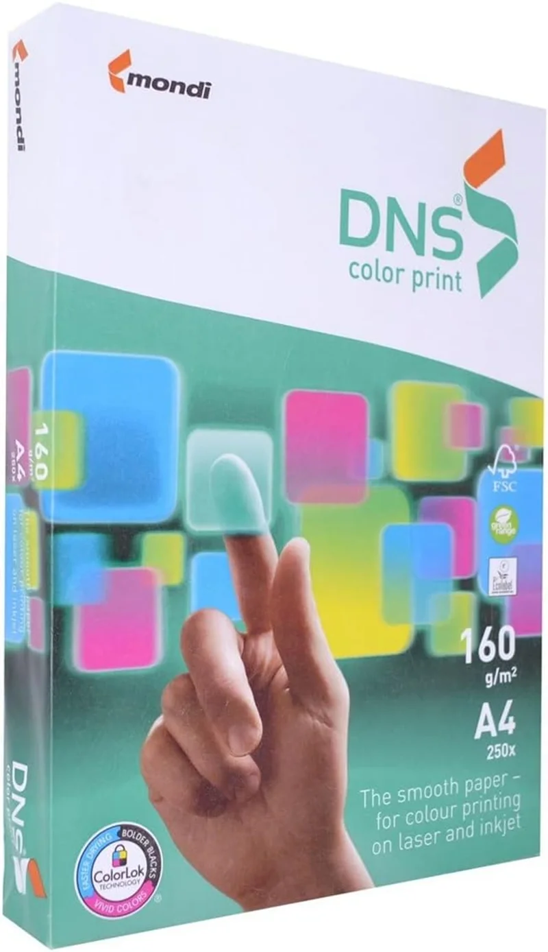 DNS COLOR PRINT FOTOKOPİ KAĞIDI A4 160 g/m² 250 Lİ NE1012