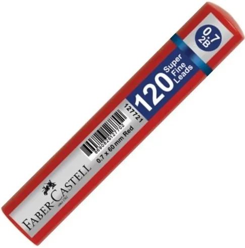 FABER MİN GRİP 0.7MM 2B 60MM 120Lİ KIRMIZI TÜP 127721