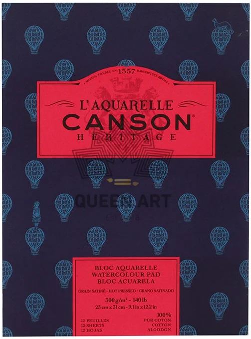 CANSON SULU BOYA BLOĞU HERITAGE AQUARRELE GS 23x31 300 GR 12 SF 100720018