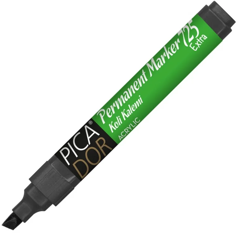 PICADOR PERMANENT KOLİ KALEMİ 725 KESİK UÇ SİYAH KX028