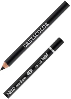 CRETACOLOR NERO PENCIL MEDIUM YAĞLI KÖMÜR KALEM 46103