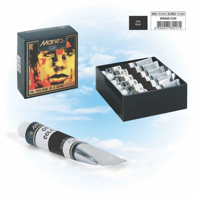MARIES YAĞLI BOYA 12 ML 793 BLACK