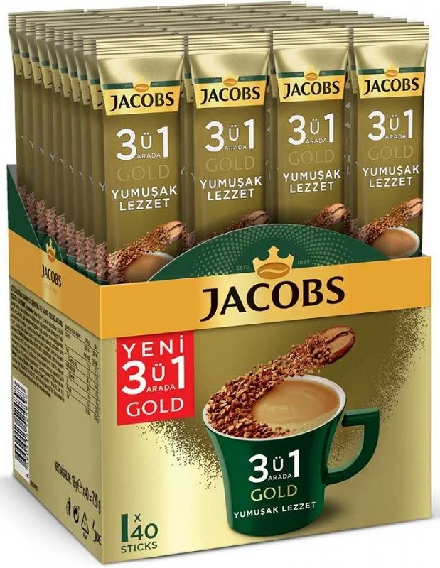 JACOBS KAHVE 3 Ü 1 ARADA YUMUŞAK LEZZET 18g  x 40 ADET 4091491