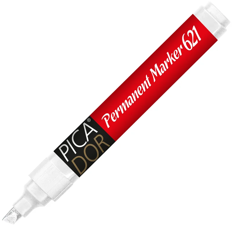 PICADOR PERMANENT MARKER 621 KESİK UÇ BEYAZ