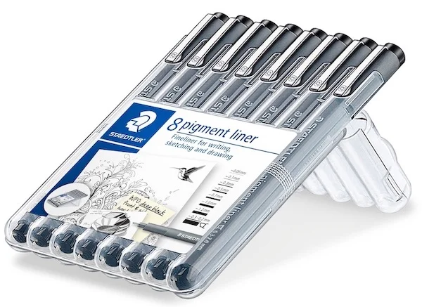 STAEDTLER PIGMENT LINER SİYAH 8 Lİ SİYAH 308 SB8