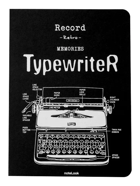 SCRIKSS NOTELOOK DEFTER TEKSTİL KAPAK TYPEWRITER B6 MULTİ