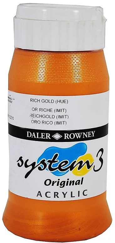 DALER ROWNEY AKRİLİK BOYA SYSTEM 3 ORIGINAL SERİSİ 500 ML RICH GOLD IMIT 129500707
