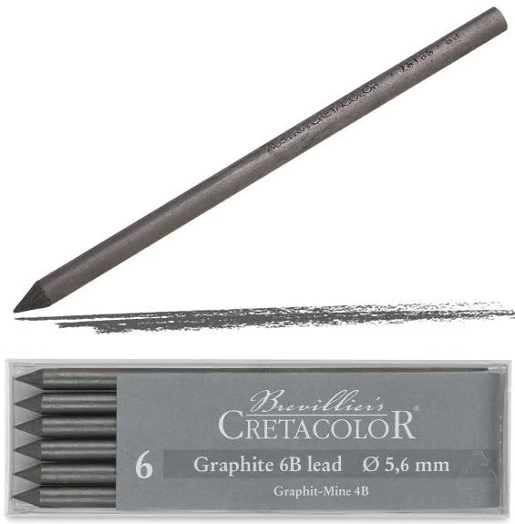 CRETACOLOR GRAPHİTE 6B PORTMİN UÇ 5,6MM 6'LI 26186