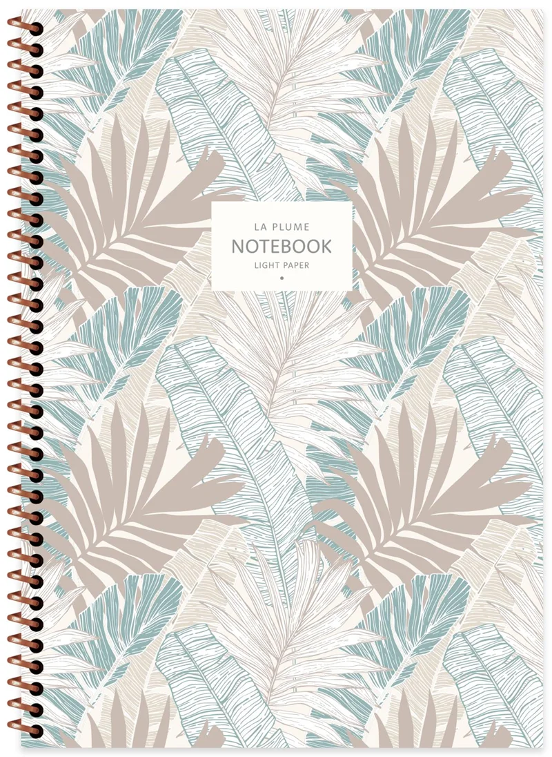 KESKİN DEFTER LA PLUME LEAVES A4 SPİRALLİ KARTON KAPAK 80 YP. ÇİZGİLİ 385211