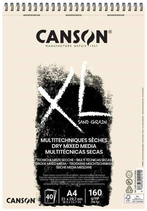 CANSON ÇİZİM BLOĞU XL SAND GRAIN NATUREL A4 160 GR 40 SF 400110393