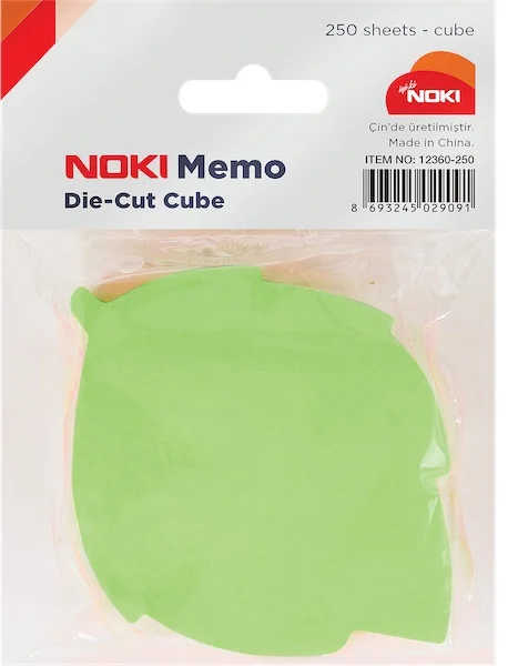 NOKİ MEMO YAPIŞKANLI NOT KAĞIDI 75x75 250 YP 12360-250 5 RENK YAPRAK
