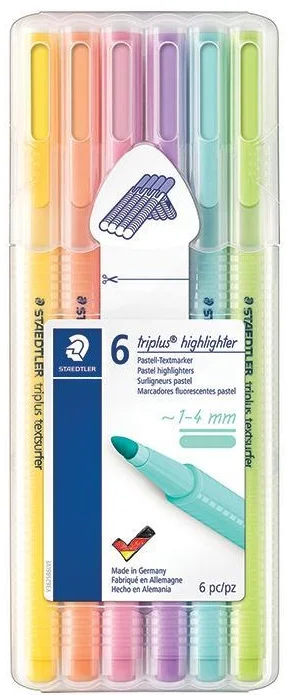 STAEDTLER FOSFORLU KALEM TRIPLUS TEXTSURFER PASTEL RENKLER 6 LI SET 362 CSB6