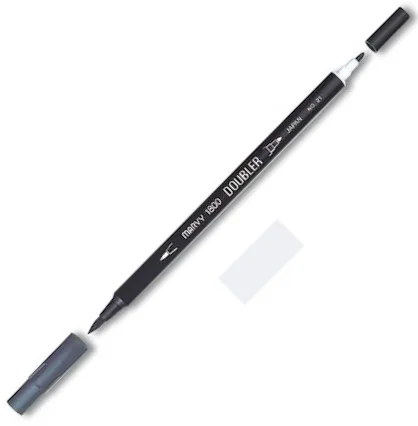 MARVY FIRÇA KALEM BRUSH PEN ÇİFT UÇLU 1800-037 LIGHT COOL GREY