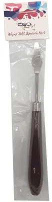 CEOART METAL SPATULA TEKLİ NO:1 (BOYALI AHŞAP SAP) CEO-SN0005