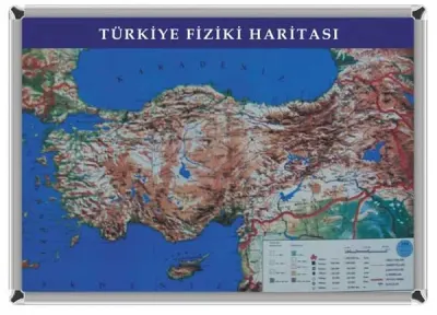 AKYAZI HARİTA TÜRKİYE FİZİKİ 70X100 0252