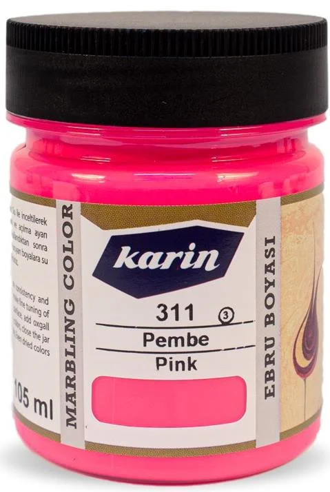 KARİN EBRU BOYASI 105 ML 311 PEMBE 61311105