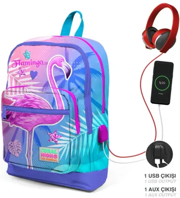 YAYGAN ÇANTA SIRT CORAL HIGH USB+AUX SOKETLİ 23805