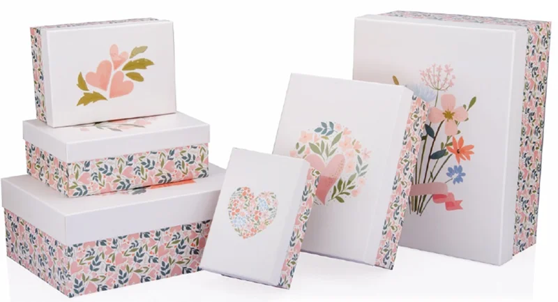 GIPTA KUTU SETİ 6 LI FLORAL DİKDÖRTGEN BX66030