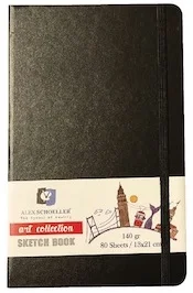 ALEX SKETCH DEFTERİ 13x21 ART COLLECTION 140 GR SİYAH 80 YP ALX-9062