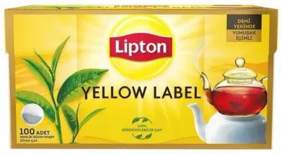 LİPTON DEMLİK POŞET ÇAY 100 LÜ YELLOW LABEL 3.2g 70006862-69765867