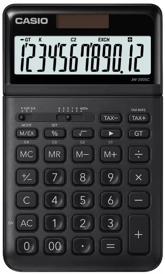 CASIO HESAP MAKİNESİ MASAÜSTÜ JW-200SC-BK SİYAH