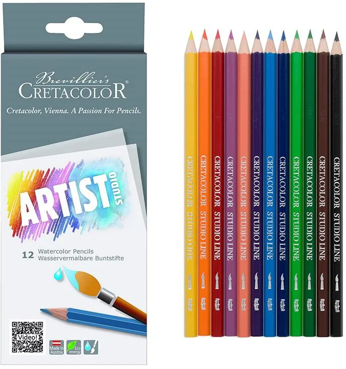CRETACOLOR ARTİST STUDİO SULANDIRILABİLİR KURU BOYA KALEM SETİ 12 RENK 28312