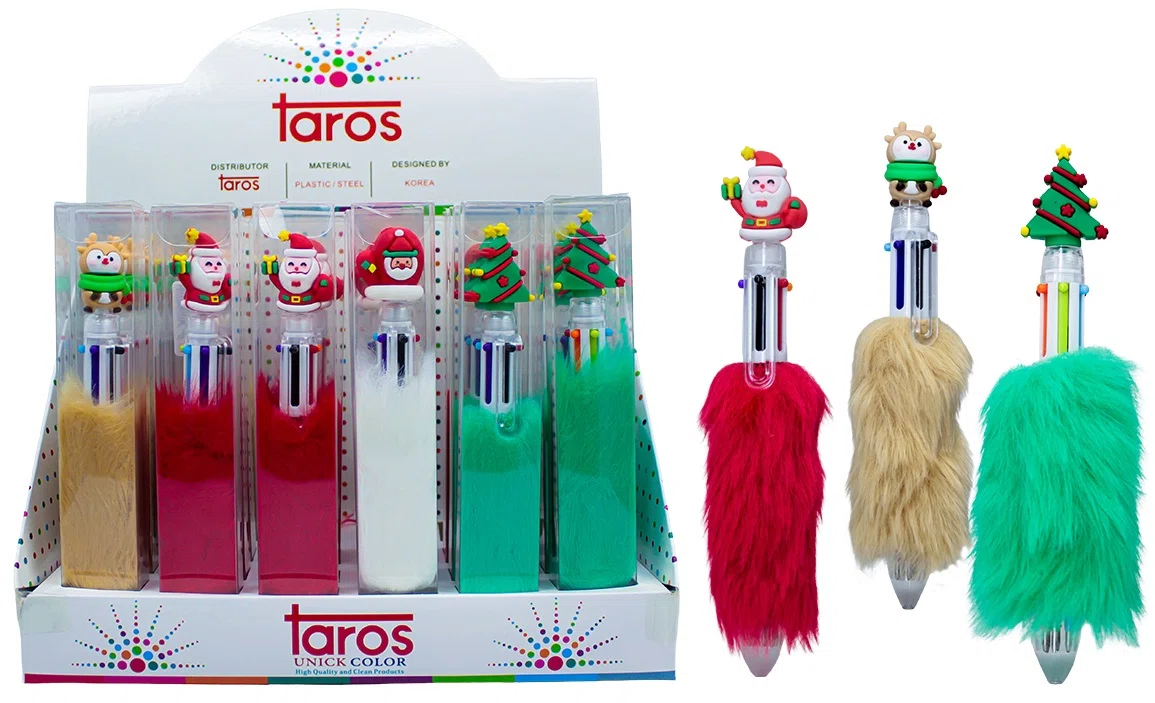 TAROS UNICK COLOR PVC KUTU YILBAŞI 6 RENK TÜKENMEZ KALEM 24 LÜ SERİ 2 7224