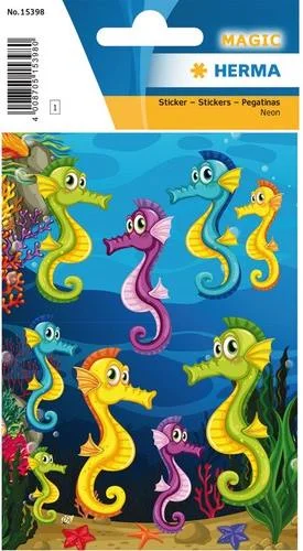HERMA ETİKET MAGIC NEON SEVİMLİ DENİZATLARI 15398