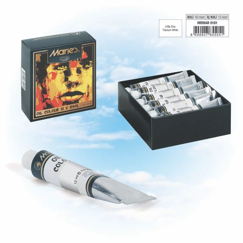 MARIES YAĞLI BOYA 12 ML 106 TITANIUM WHITE