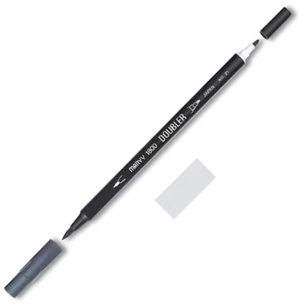 MARVY FIRÇA KALEM BRUSH PEN ÇİFT UÇLU 1800-026 SILVER GREY