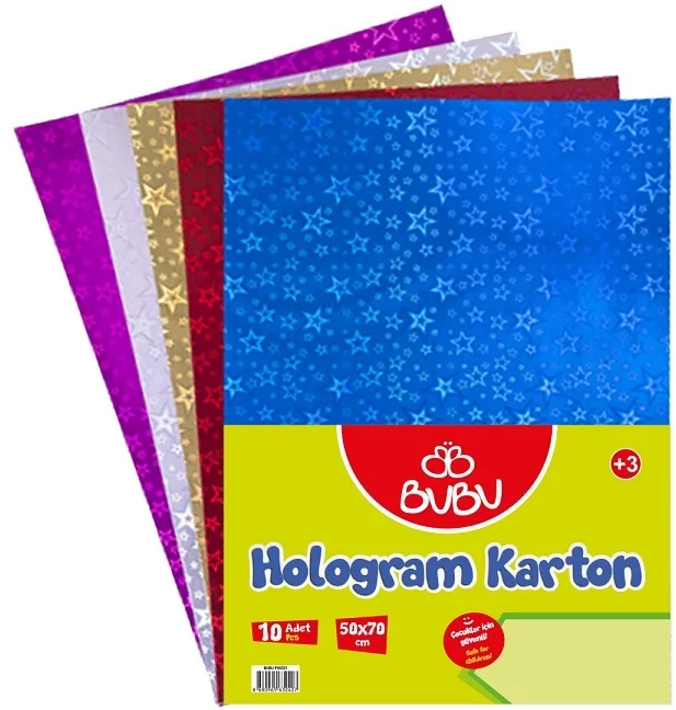 BU-BU HOLOGRAM KARTON 10'LU 50x70 CM