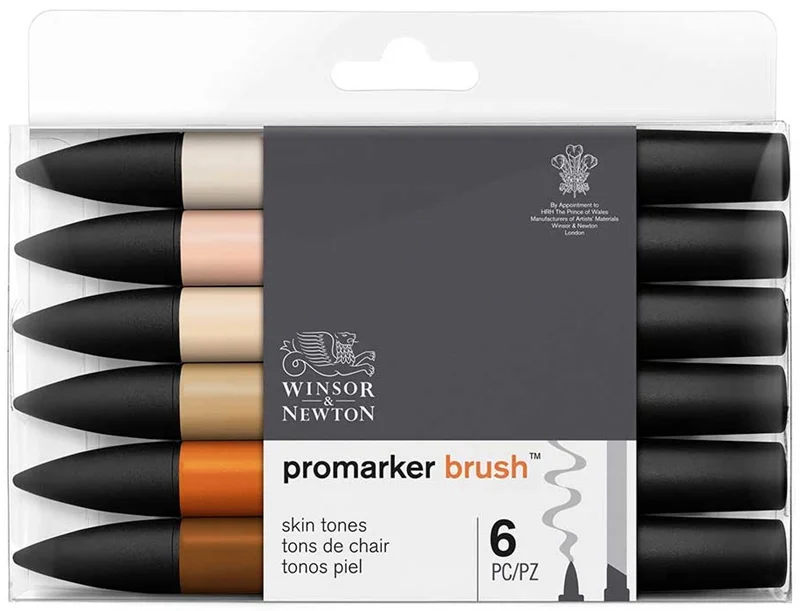 W&amp;N PROMARKER BRUSH KALEM SET 6 RENK SKIN TONES (TEN RENKLERİ) WN-0290127