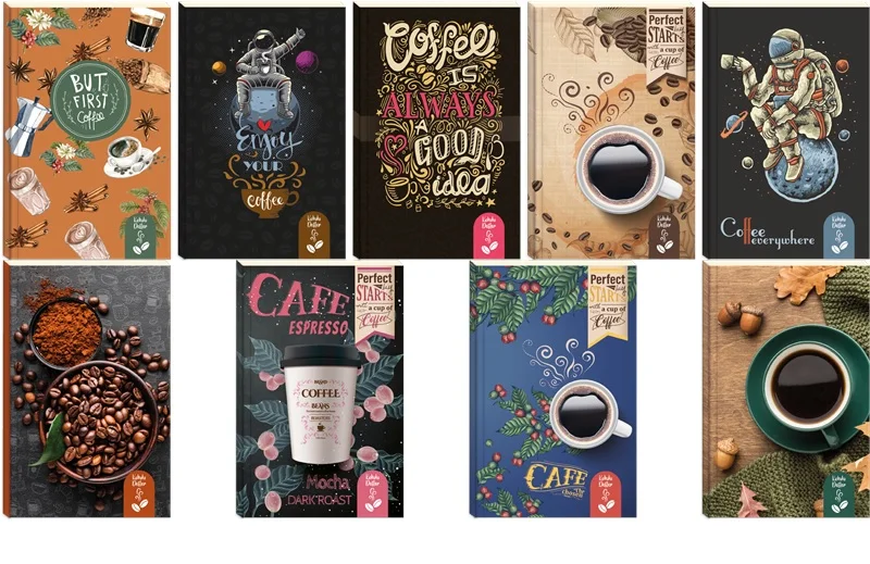LİLAMOR DEFTER 12,5x19,5 KAHVE KOKULU 112 SYF. 9 ASORTİ 48 Lİ LLM-DF1219-KK01