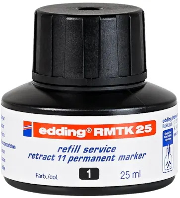 EDDING PERMANENT MÜREKKEP 25 ML RETRACT E-RMTK SİYAH
