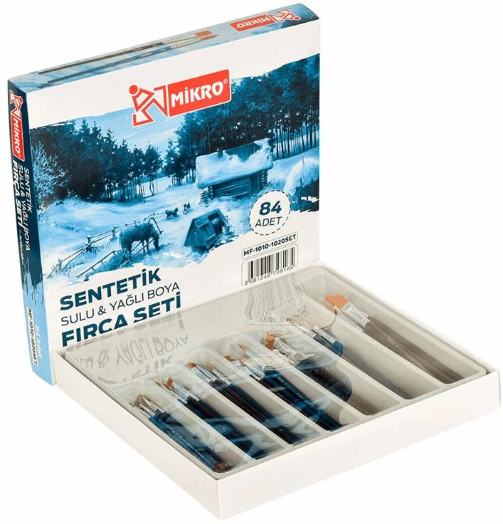 MİKRO FIRÇA SETİ MF-1010-1020-84 SENTETİK